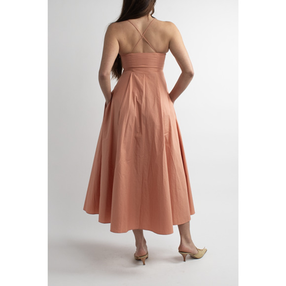 Coral Bubble Midi Dress - Picture 3 of 7